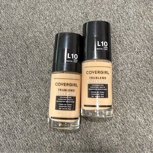 2 Covergirl Trublend Matte Made Foundation Comfort Matte L10 Light Porcelain
